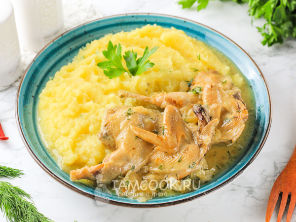 Тушеные перепела, рецепт с фото