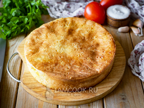 Заливной пирог с капустой в аэрогриле, рецепт с фото