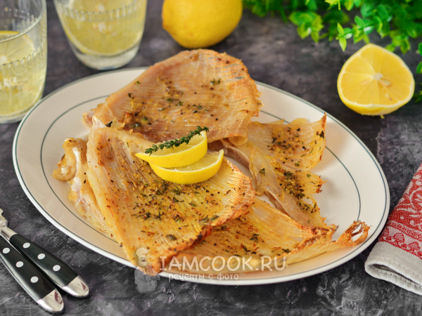 Крылья ската в духовке, рецепт с фото