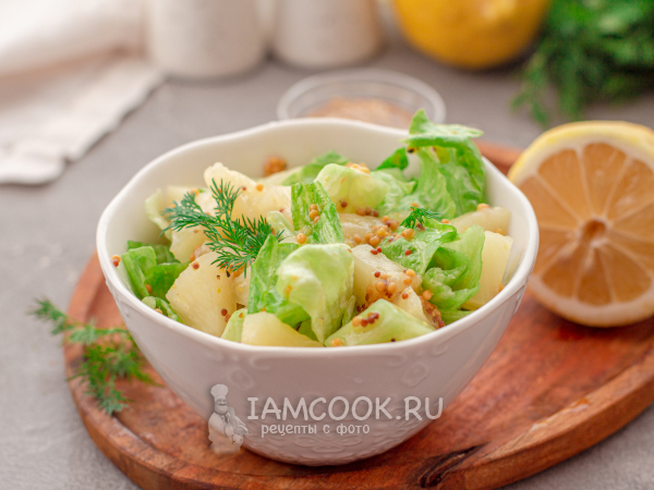 Постный салат с ананасом, рецепт с фото