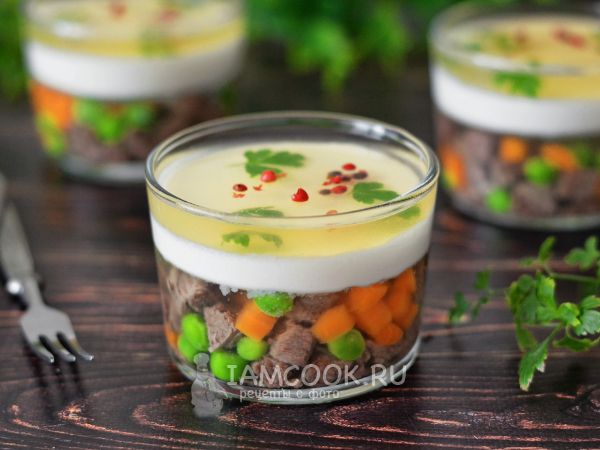 Мясо «Провансаль» (заливное из говядины), рецепт с фото