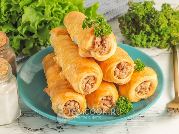 Трубочки с фаршем, рецепт с фото