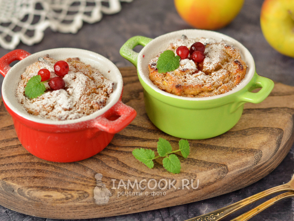 Десерт из яблок в духовке без теста, рецепт с фото