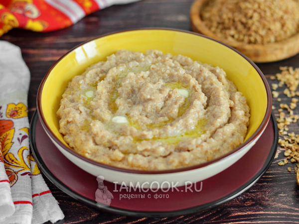 Каша из гречневых хлопьев на молоке, рецепт с фото