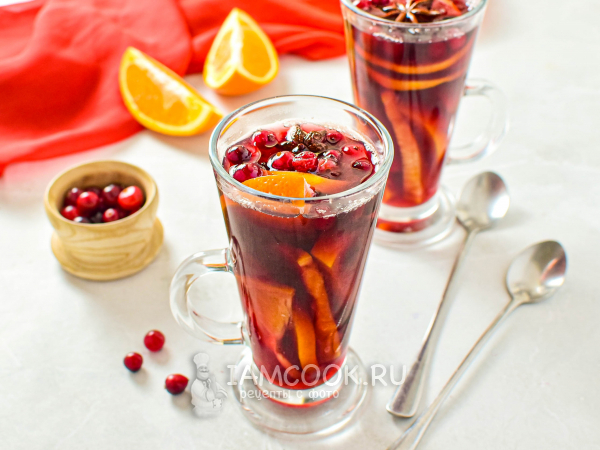 Глинтвейн на виноградном соке (безалкогольный), рецепт с фото