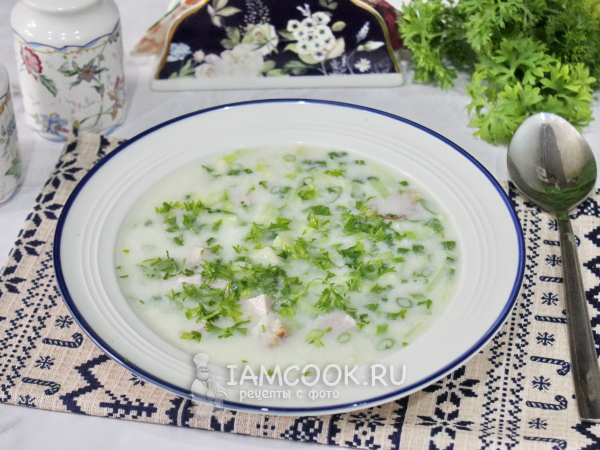 Окрошка на мацони, рецепт с фото