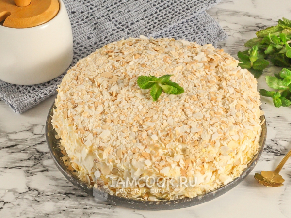 Торт «Наполеон» из теста фило, рецепт с фото