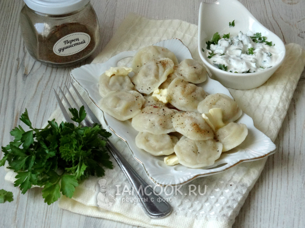 Пельмени с грибами (в начинке), рецепт с фото