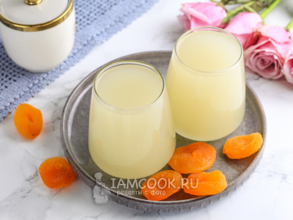 Квас из березового сока с курагой, рецепт с фото