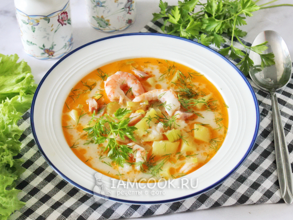 Чаудер с креветками, рецепт с фото