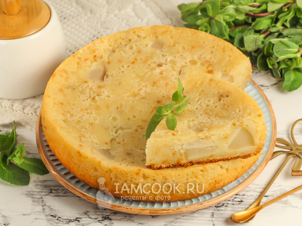 Творожная запеканка с грушей в мультиварке, рецепт с фото