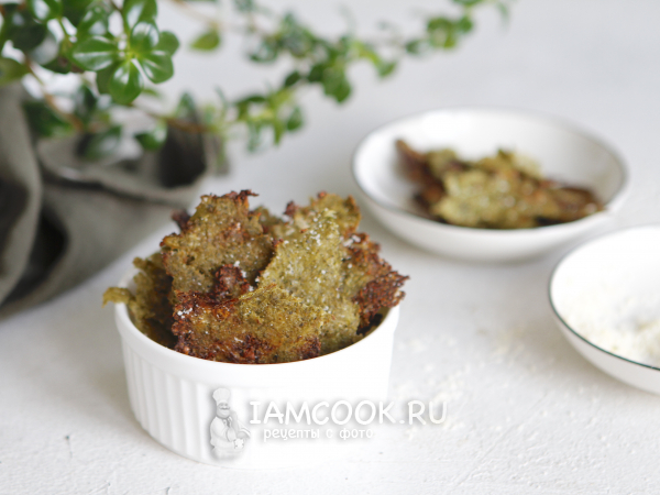 Чипсы из брокколи с сыром, рецепт с фото