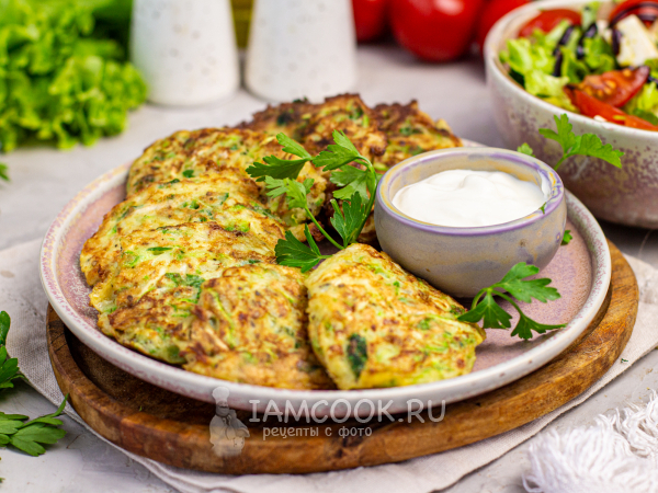 Оладьи из молодых кабачков, рецепт с фото