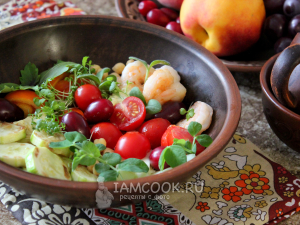 Поке боул с креветками, рецепт с фото