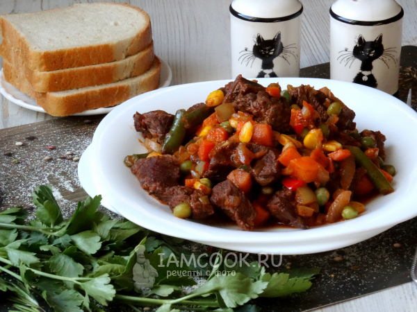 Говядина с мексиканской смесью, рецепт с фото