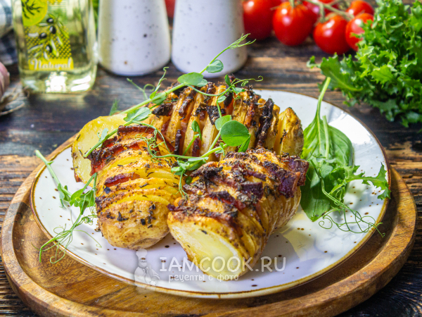 Картошка с беконом в аэрогриле, рецепт с фото