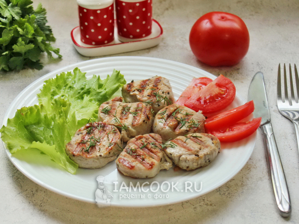 Свиная вырезка на электрогриле, рецепт с фото