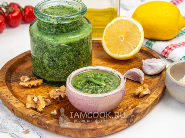 Песто из шпината, рецепт с фото