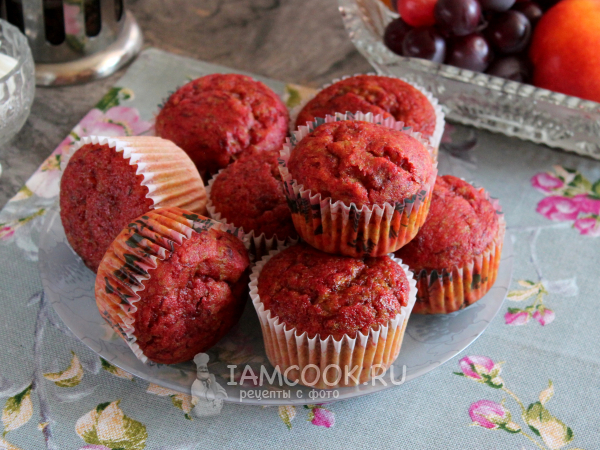 Кексы свекольные, рецепт с фото