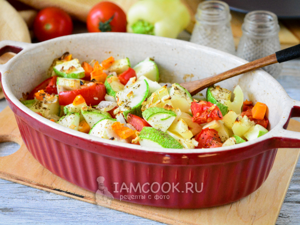 Соте из кабачков в духовке, рецепт с фото