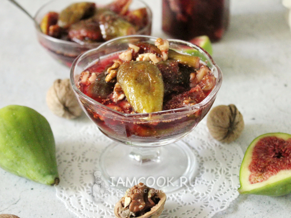Варенье из инжира с грецким орехом, рецепт с фото
