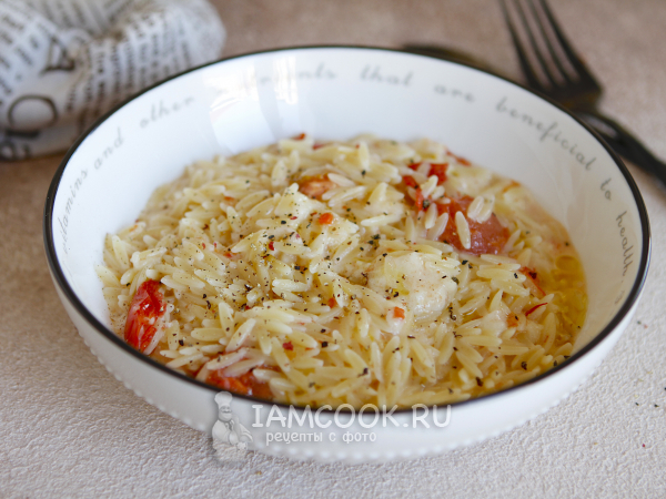 Паста орзо с моцареллой, рецепт с фото