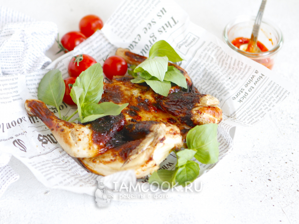 Цыпленок табака в аэрогриле, рецепт с фото