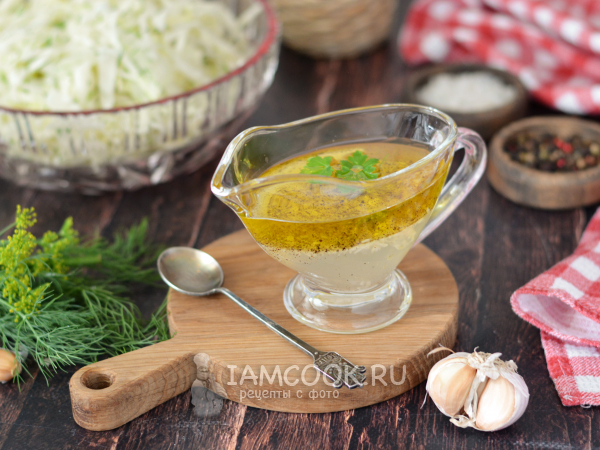 Заправка для капустного салата, рецепт с фото
