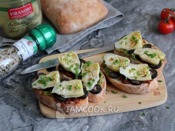 Брускетта с артишоками, рецепт с фото