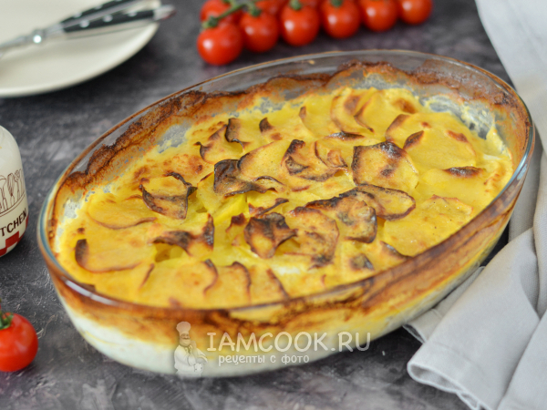 Гратен с лососем, рецепт с фото