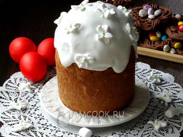 Цветы из маршмеллоу для кулича, рецепт с фото