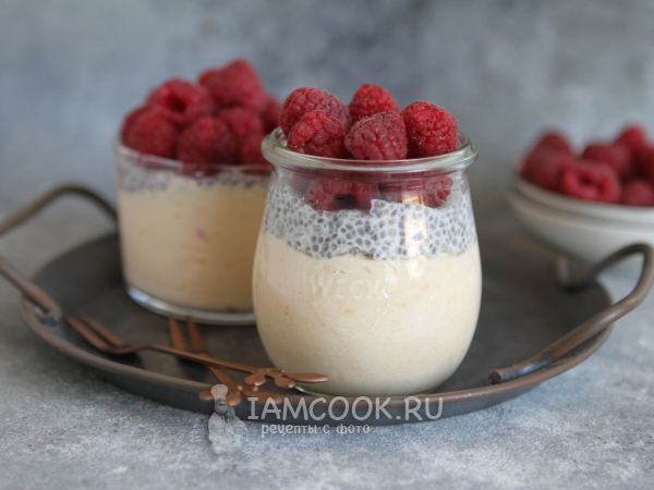 Чиа пудинг с персиком, рецепт с фото