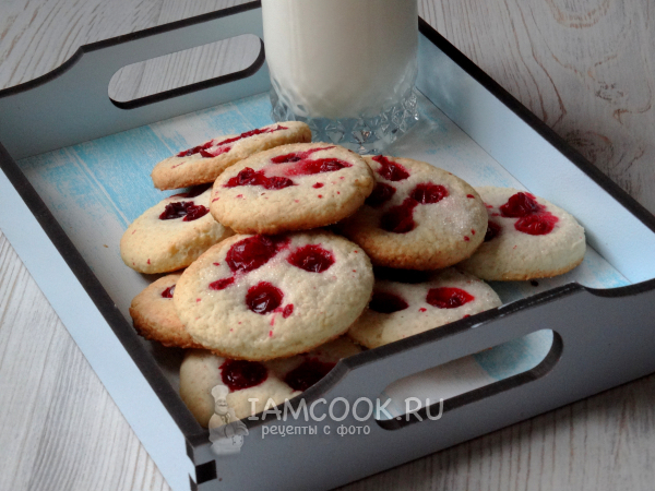 Песочное печенье с клюквой, рецепт с фото