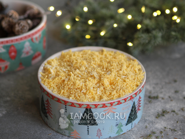 Салат «Мимоза» с творожным сыром, рецепт с фото