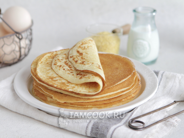Блины на пшенной каше без дрожжей, рецепт с фото