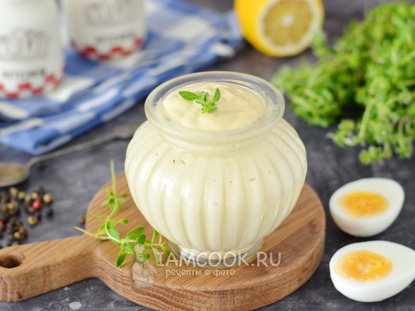 Майонез из вареных желтков, рецепт с фото