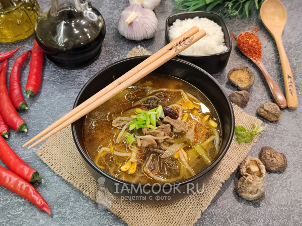 Юккедян (корейский суп), рецепт с фото