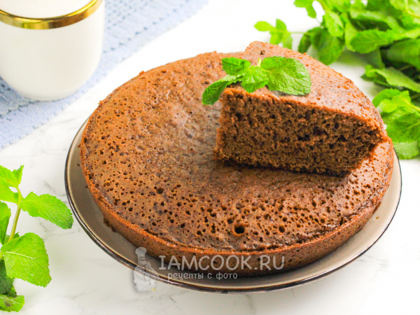 Шоколадный пирог на сковороде, рецепт с фото