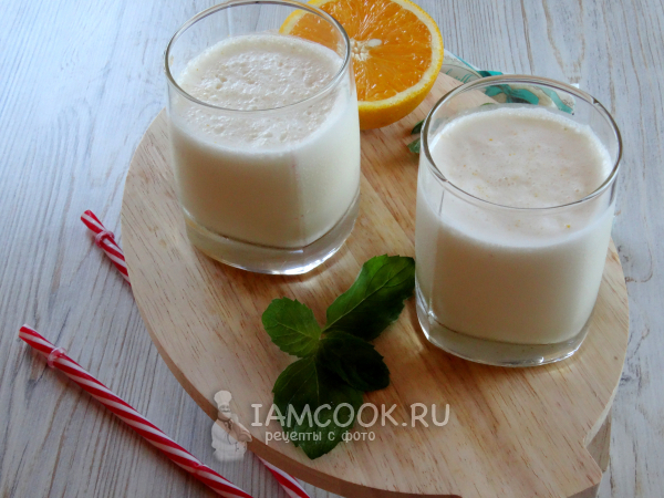 Молочный коктейль с апельсиновым соком, рецепт с фото