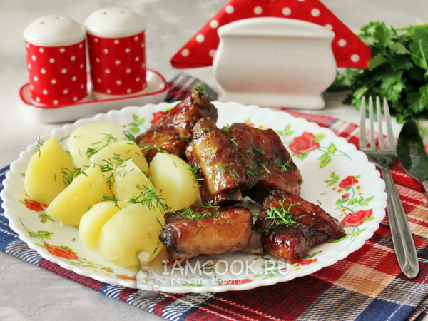 Свиные ребрышки в соусе терияки в духовке, рецепт с фото