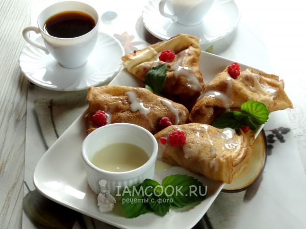 Блины с малиной, рецепт с фото