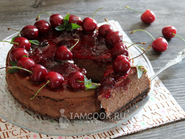 Шоколадный чизкейк из творога, рецепт с фото