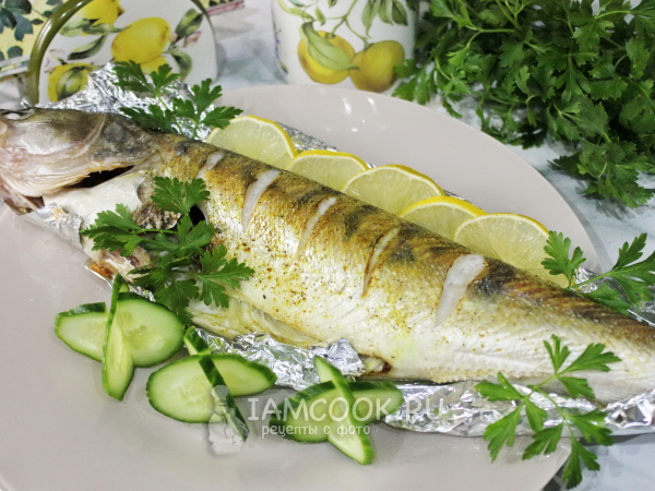Судак в духовке в фольге целиком, рецепт с фото