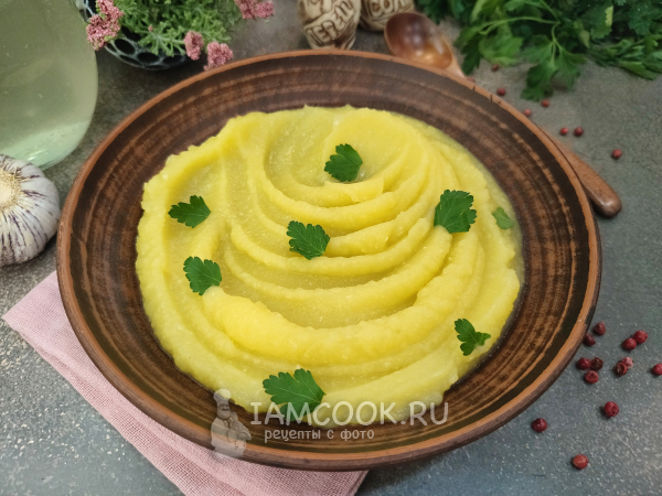 Картофельное пюре на курином бульоне, рецепт с фото