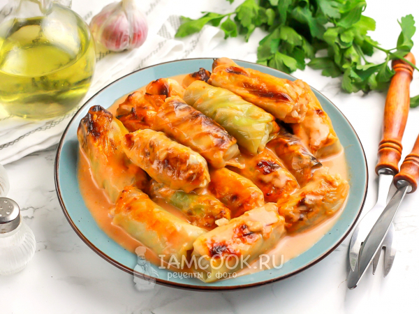 Замороженные голубцы в аэрогриле, рецепт с фото