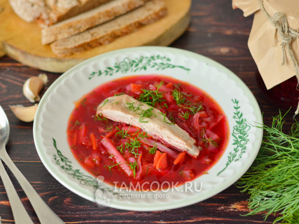 Борщ с квашеной свеклой, рецепт с фото