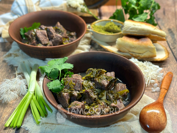 Чакапули из говядины по-грузински, рецепт с фото