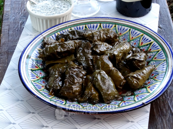 Долма на костре в казане, рецепт с фото