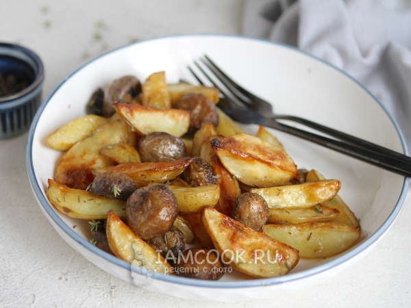 Картошка с грибами в аэрогриле, рецепт с фото