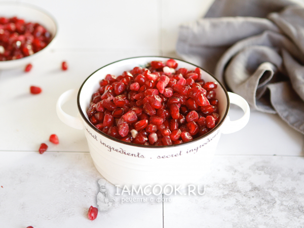 Замороженные зерна граната, рецепт с фото